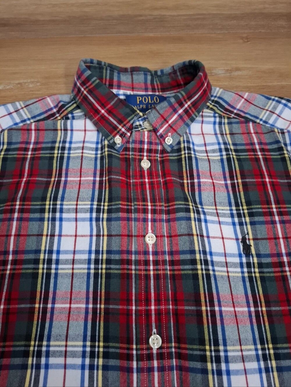 Polo Ralph Lauren Big Boys Plaid Brushed Cotton Oxford Shirt XL
